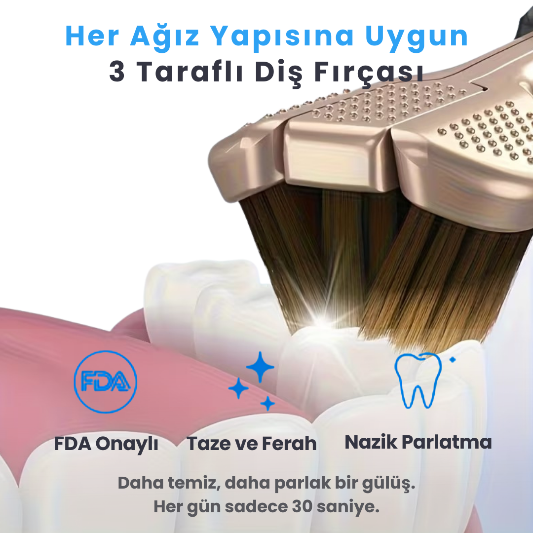 The Dentia™ TrioClean 3 Taraflı Diş Fırçası